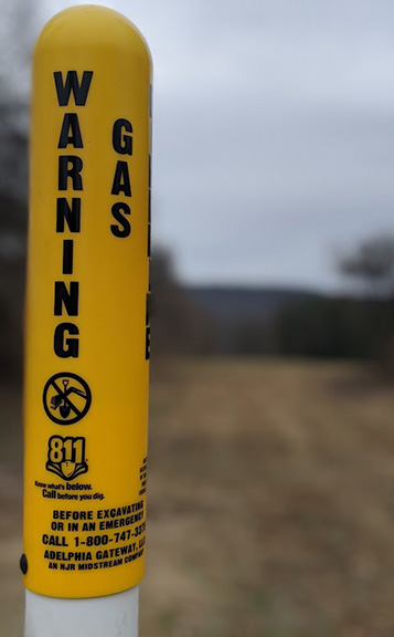 natural gas pipe in open field